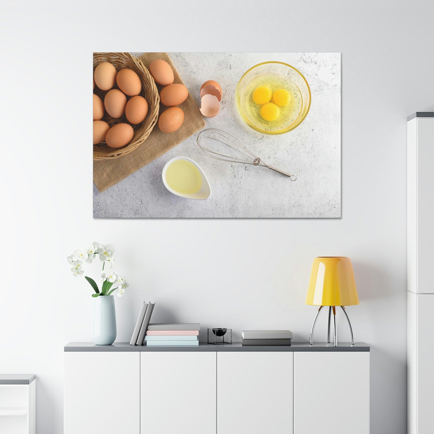 Egg-sploration of Fantasy: A Whimsical Painting of Eggs in a Dreamlike World