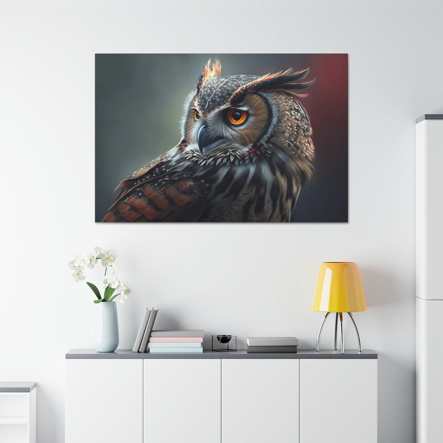 Nocturnal Wonders: A Painting of Owl