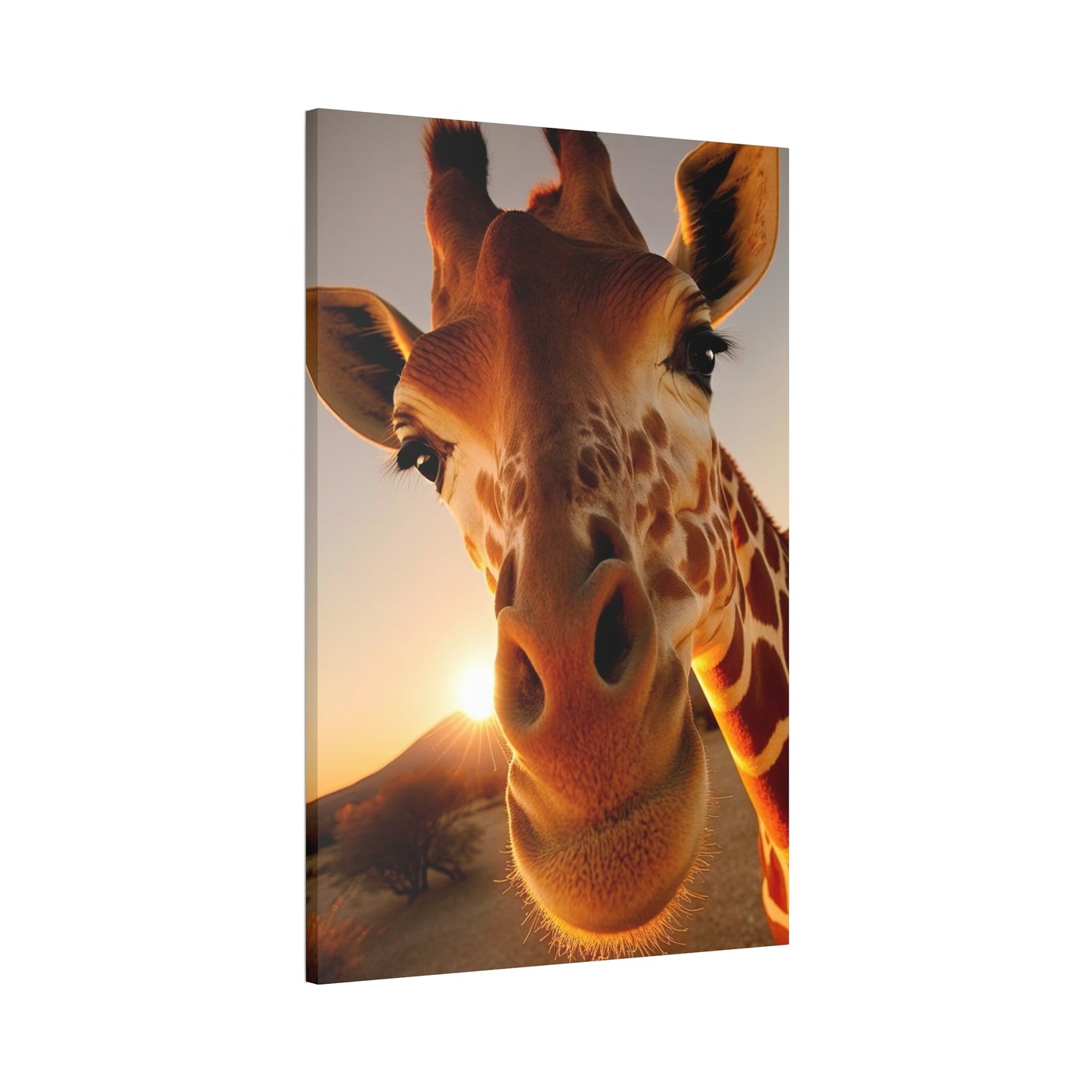 Spotted Wonder: Canvas Wall Art Featuring a Close-Up of a Giraffe's Unique Pattern