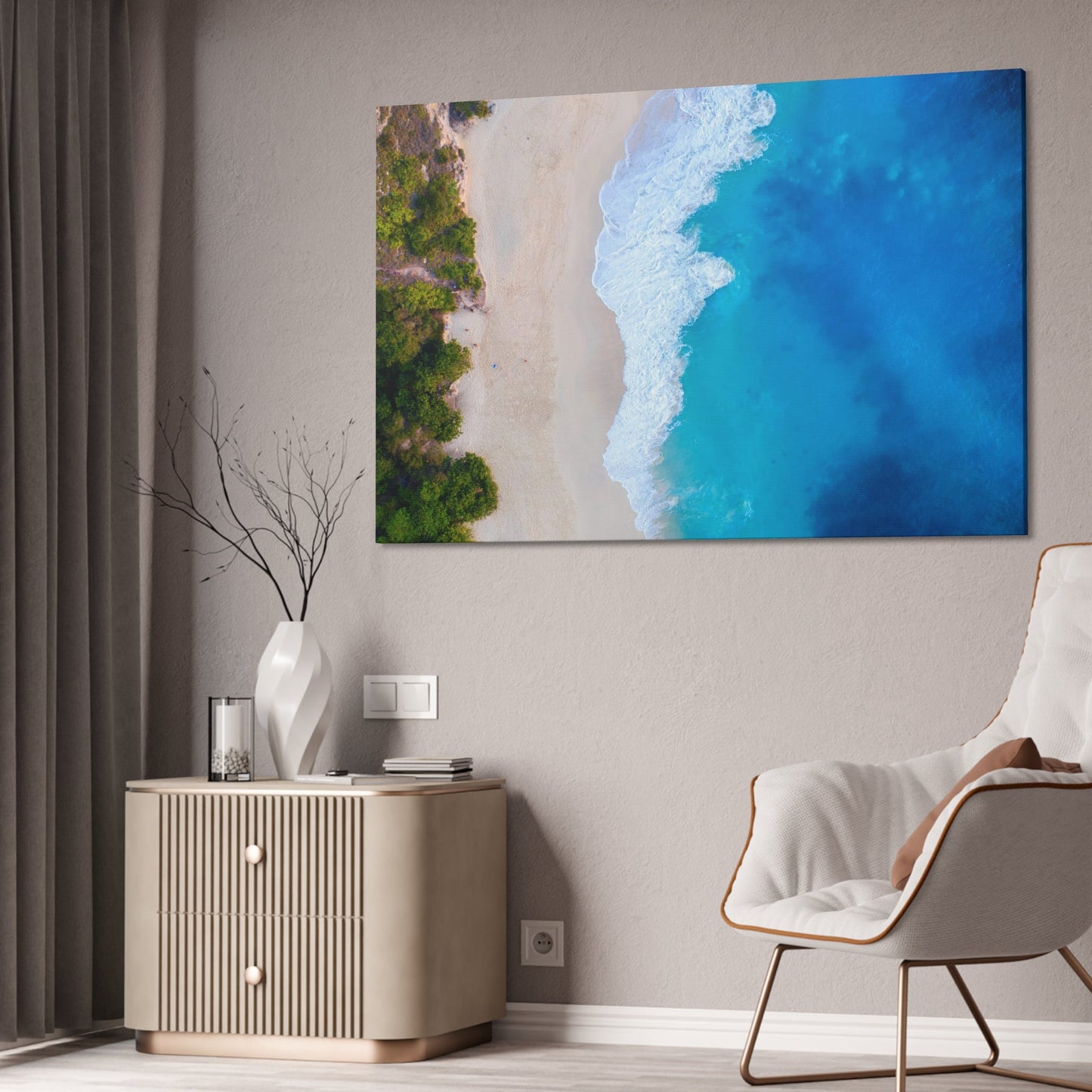 Coastal Paradise: Framed Poster & Canvas of a Gorgeous Island Beach Scene