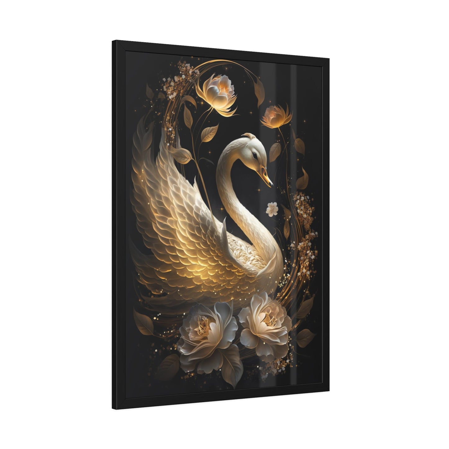 Tranquil Beauty: Canvas Art Displaying the Serenity of Swan in a Peaceful Setting