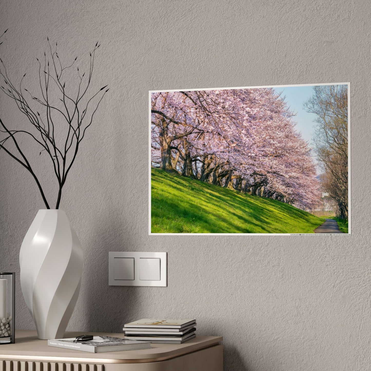 Enchanted Forest: Cherry Trees on Canvas & Poster