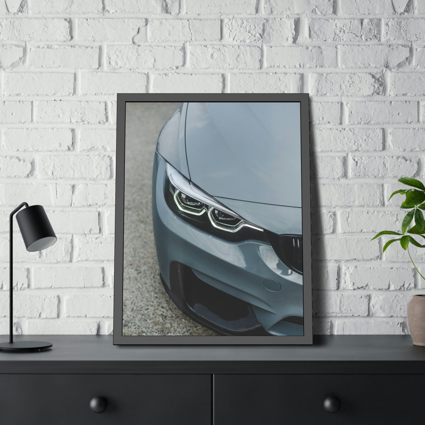 BMW: Canvas and Framed Poster with Detailed Car Art