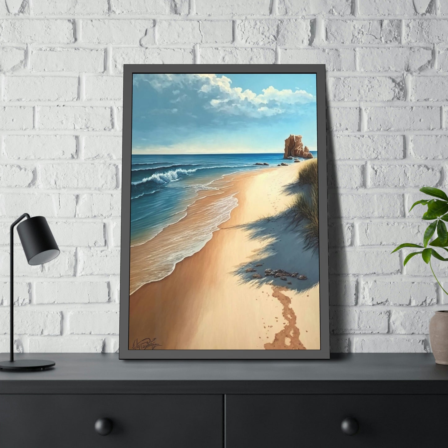 Beach Bliss: Wall Art of an Island Beach on Canvas & Poster