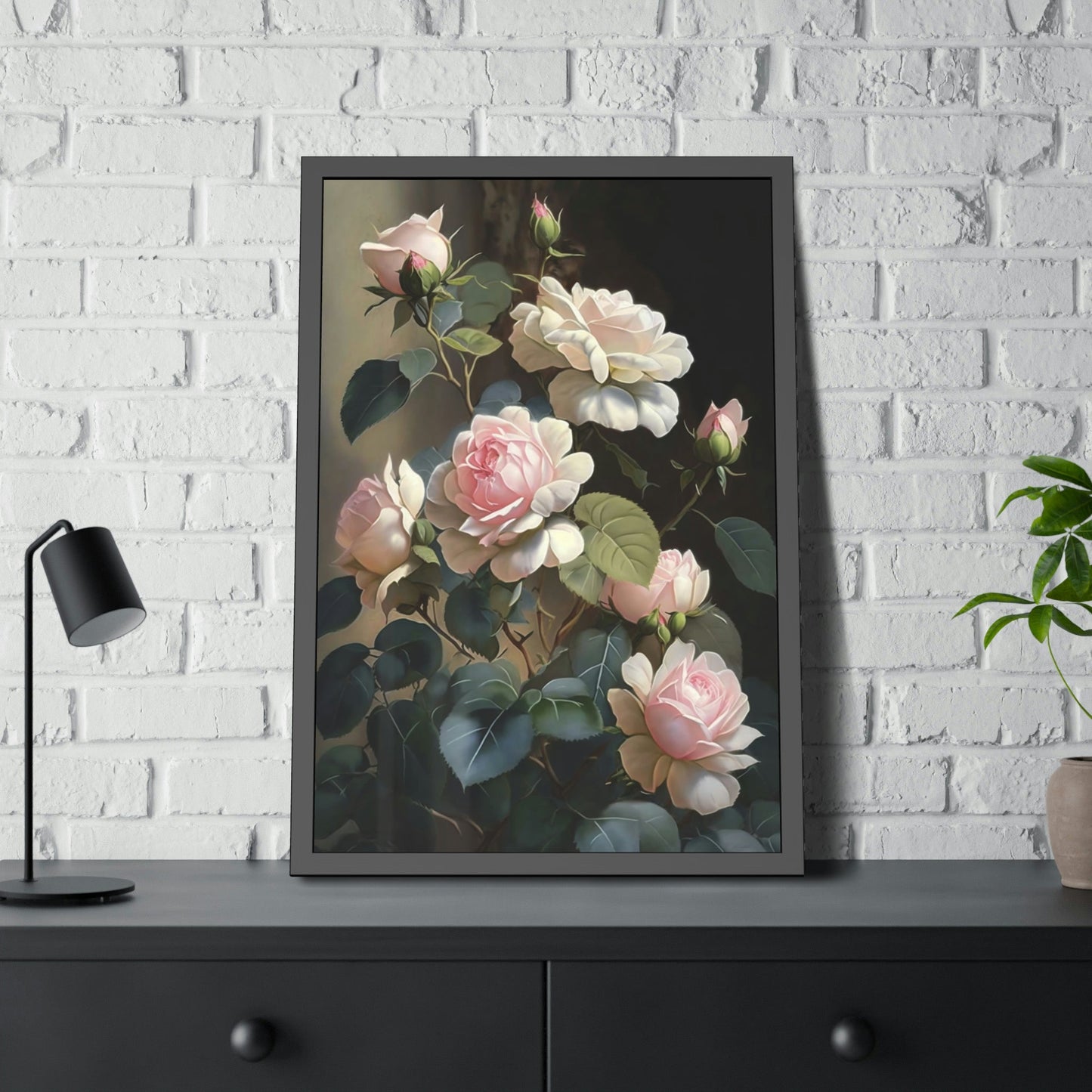 Rose Serenade: A Romantic Painting on Canvas