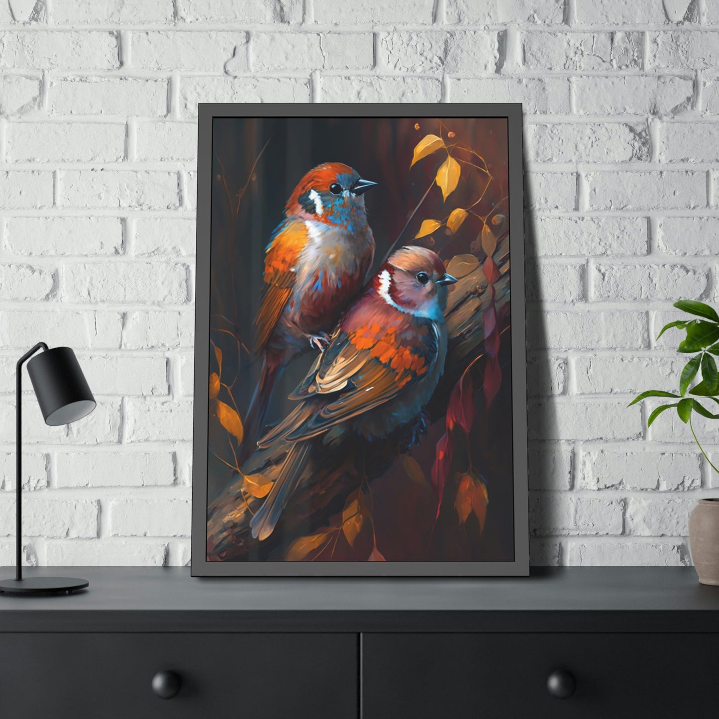 The Birds' Haven: Canvas Wall Art of Birds in a Protected Habitat