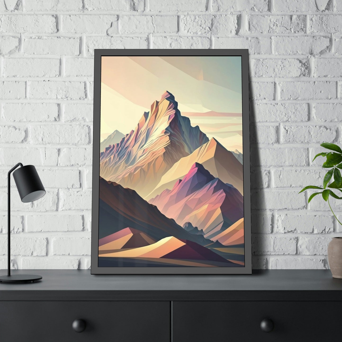 Natures Natural Masterpiece: A Mountain Range on Canvas