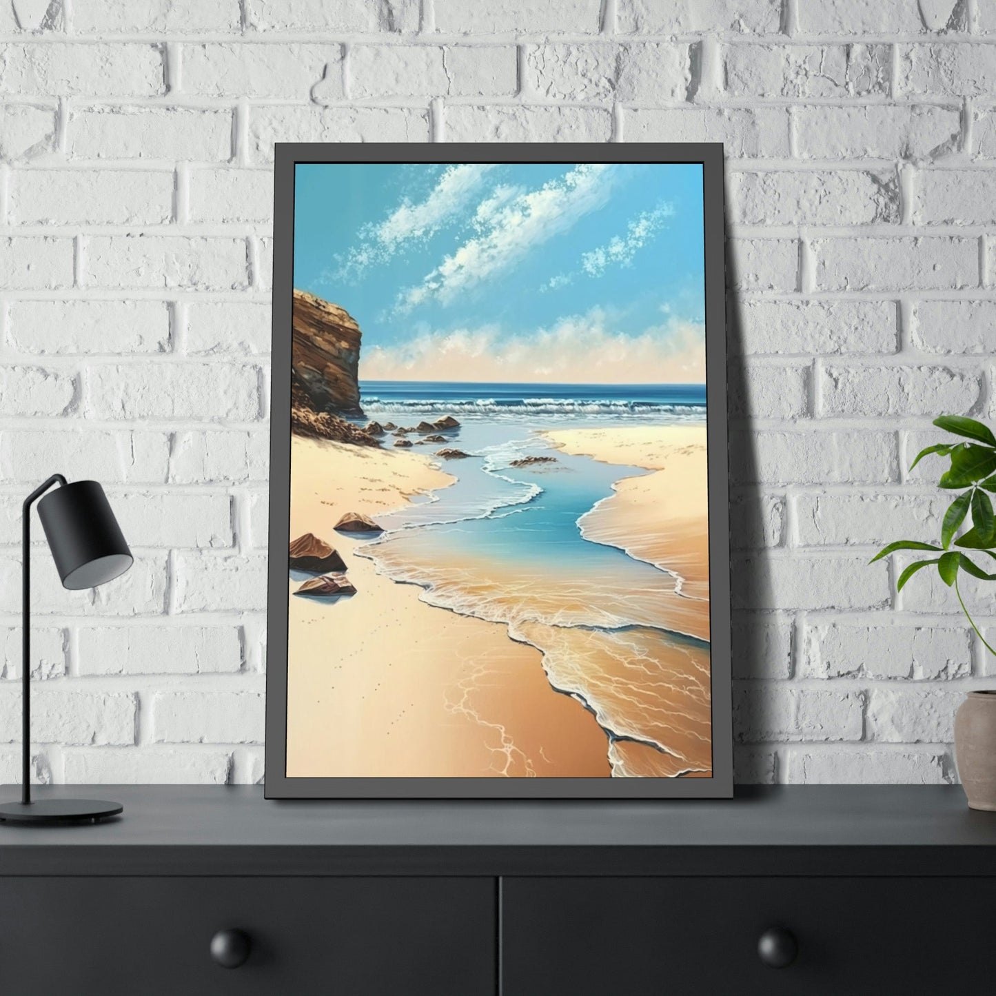 Coastal Charm: A Sandy Beach Landscape