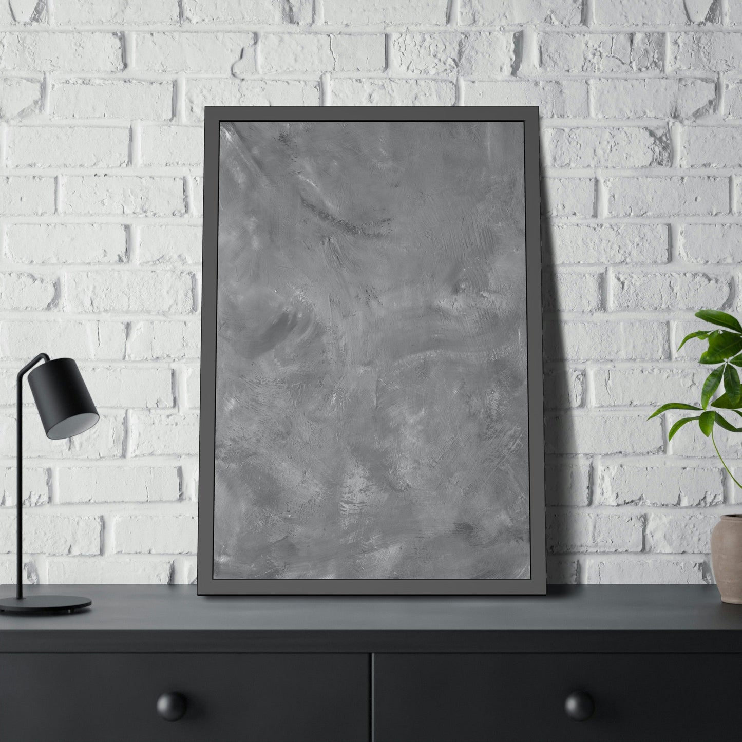 Mysterious Gray: Framed Poster for a Subtle Touch of Drama