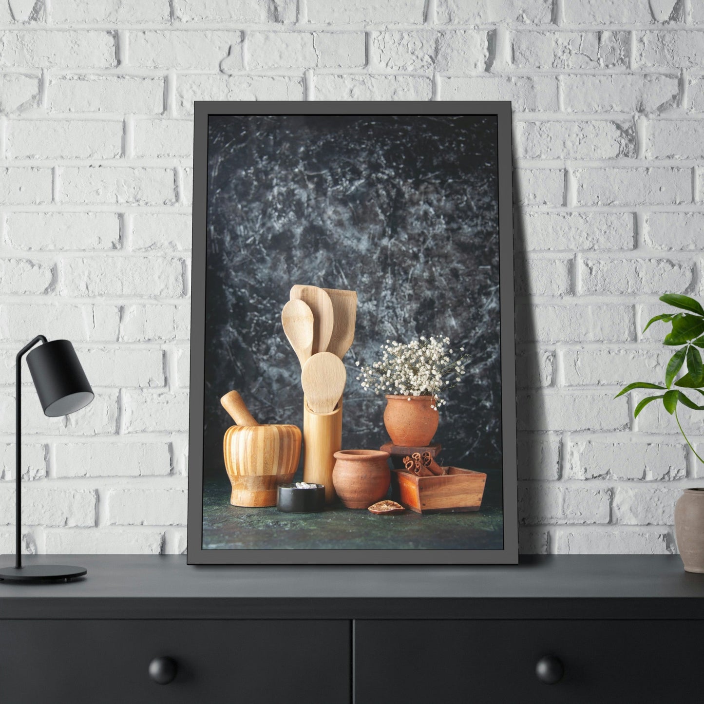 Classic Culinary Elegance: Framed Poster and Print of Fine Dining Utensils