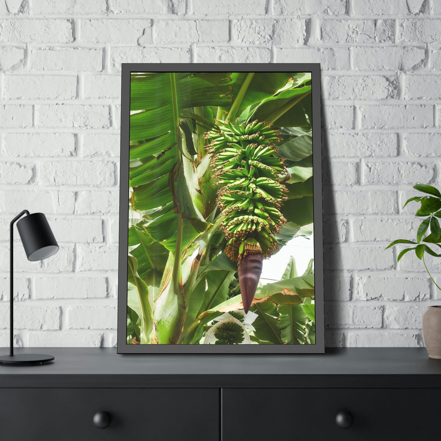 Tropics Calling: Canvas Art with Vibrant Banana Trees in a Jungle Setting