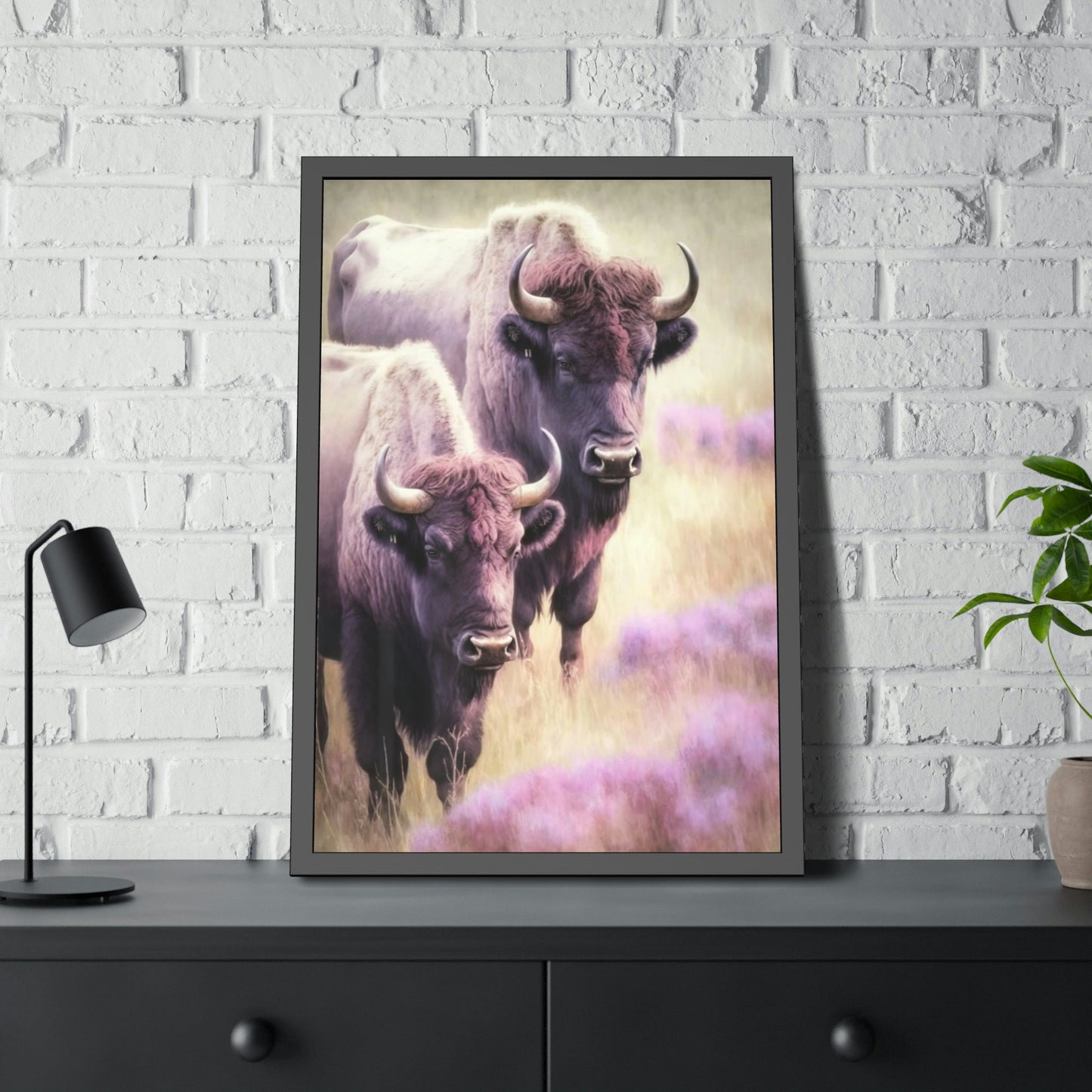 The Bison's Power: A Natural Canvas & Poster Painting of a Bisons at Its Prime