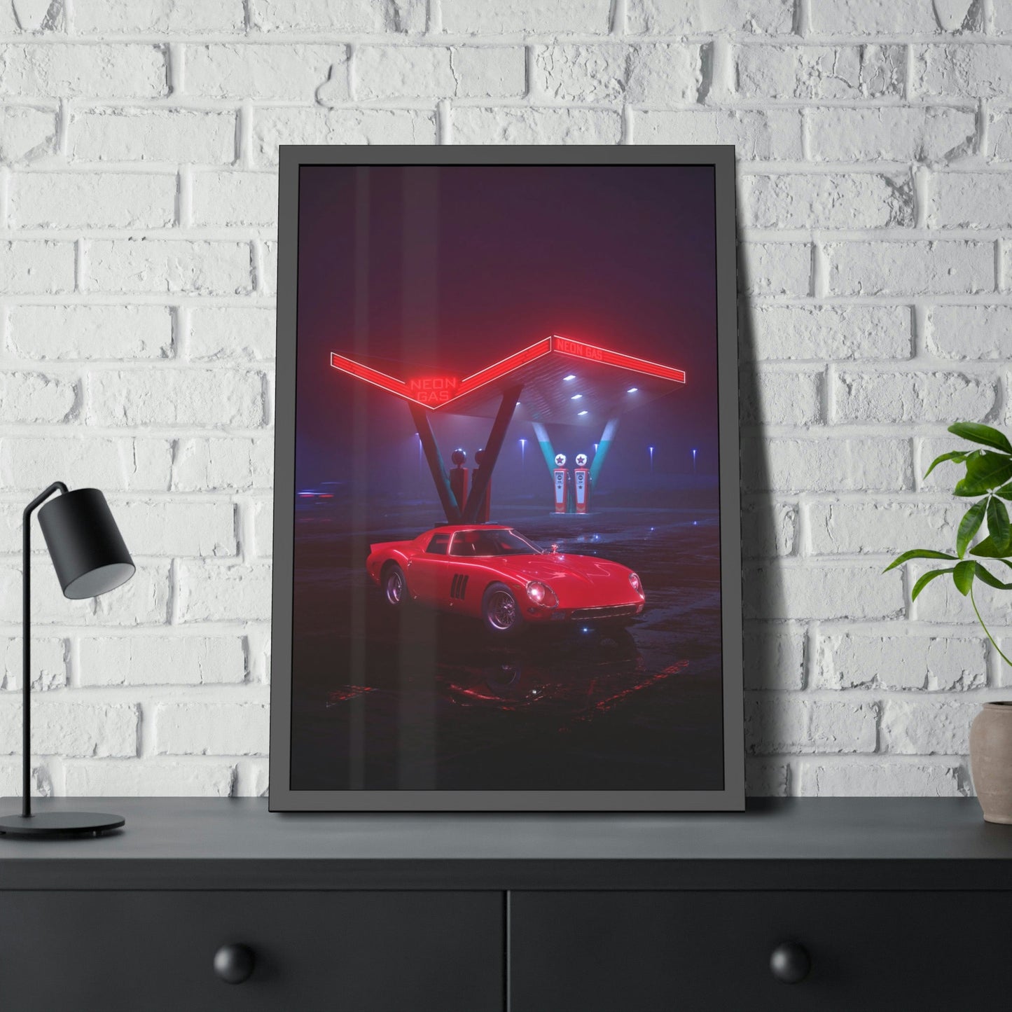 The Beauty of a Corvette on Natural Canvas & Poster: A Masterpiece Art Piece