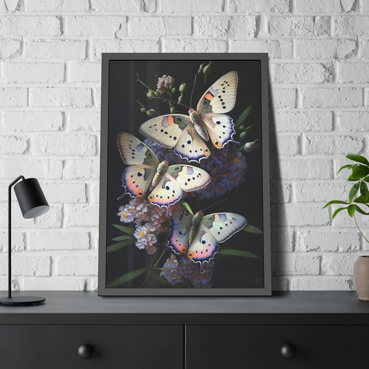 Butterflies in Bloom: Canvas & Poster Print of Insects Pollinating Flowers