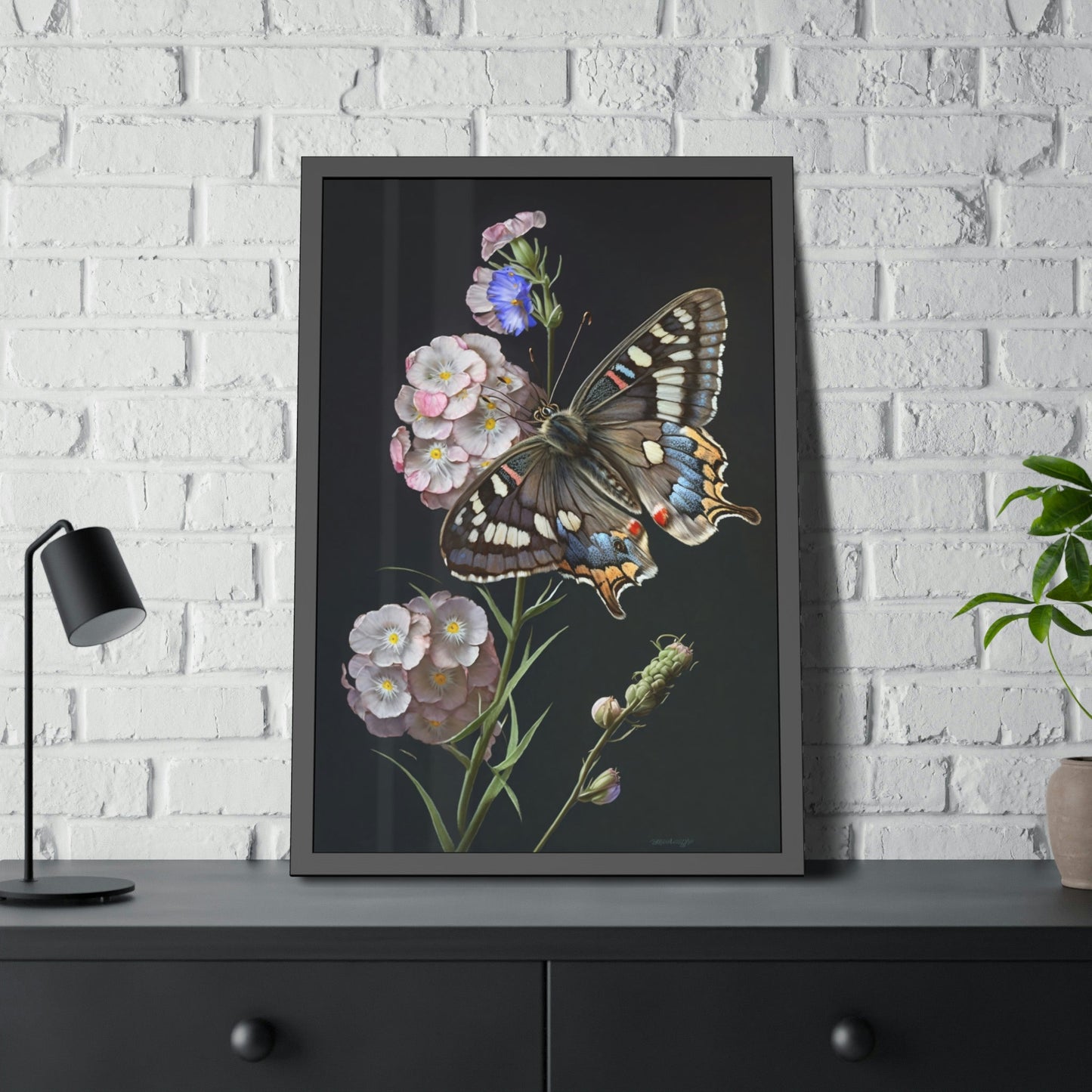 One Butterfly: Framed Canvas & Poster Print Capturing the Beauty of a Single Insect