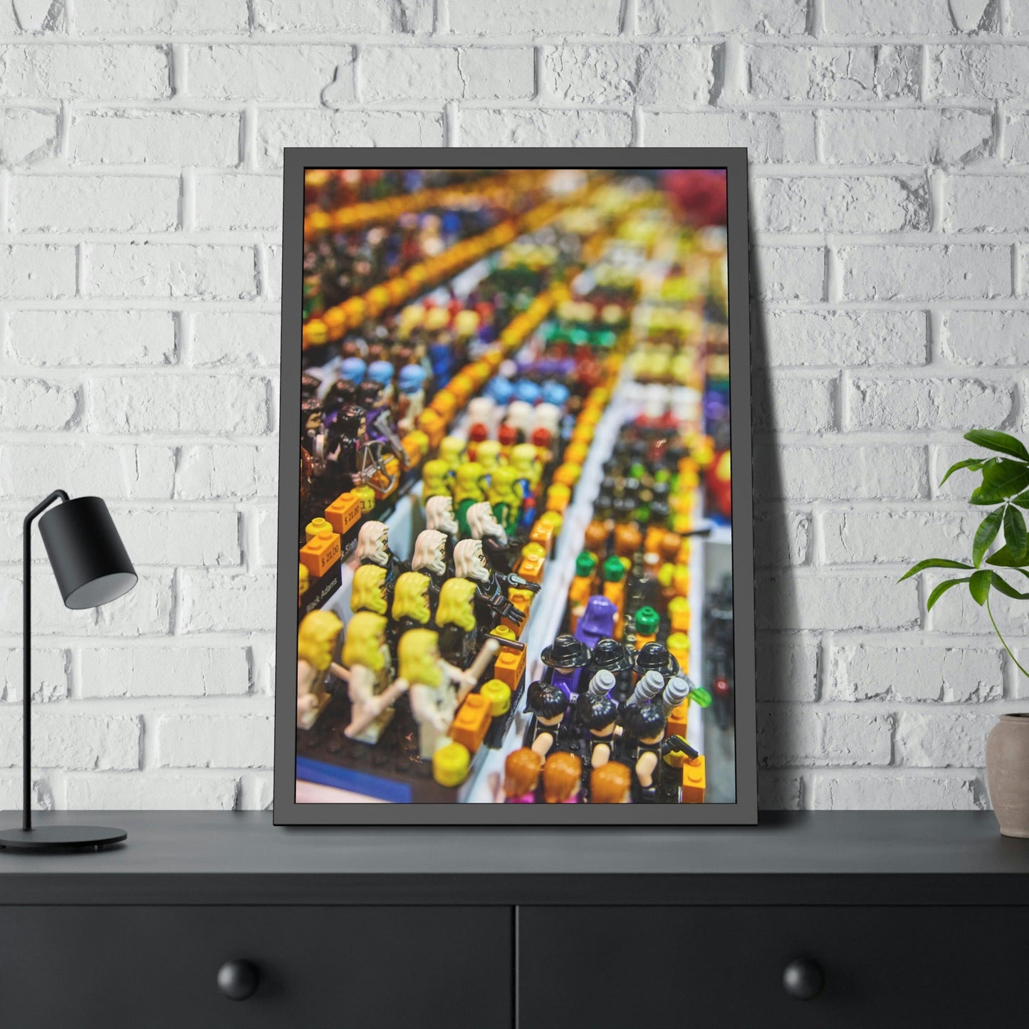 Lego Adventures: Framed Canvas and Print of Lego Themed Worlds