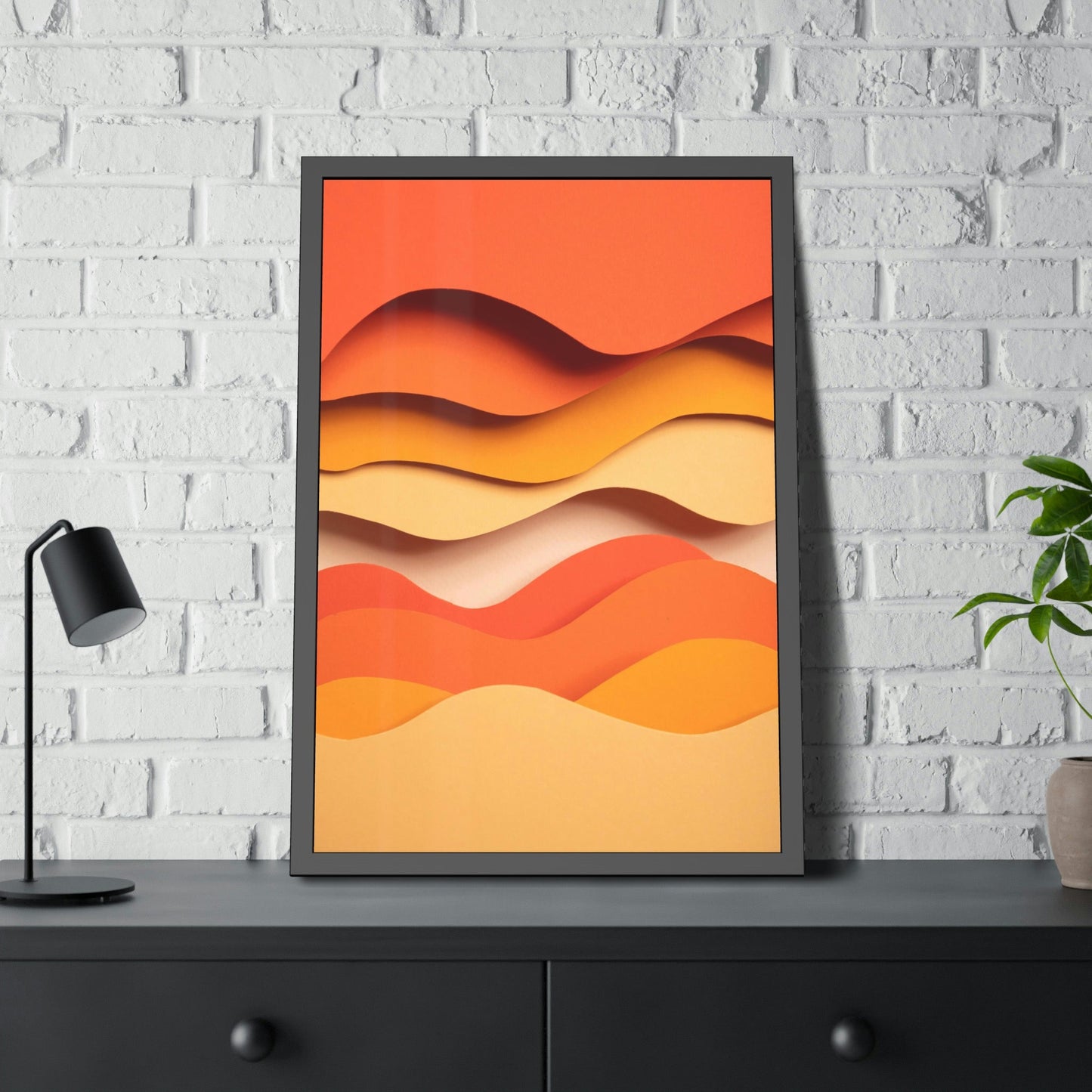 Radiant Rays: Colorful Orange Canvas for Your Living Space