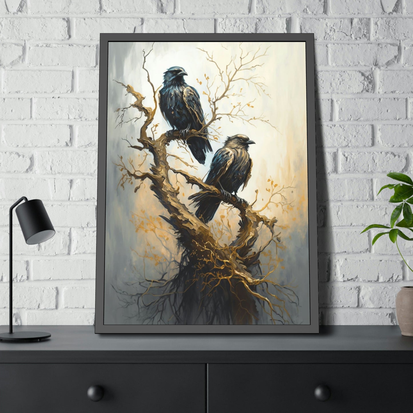 A Gathering of Ravens: A Mystical Forest Scene