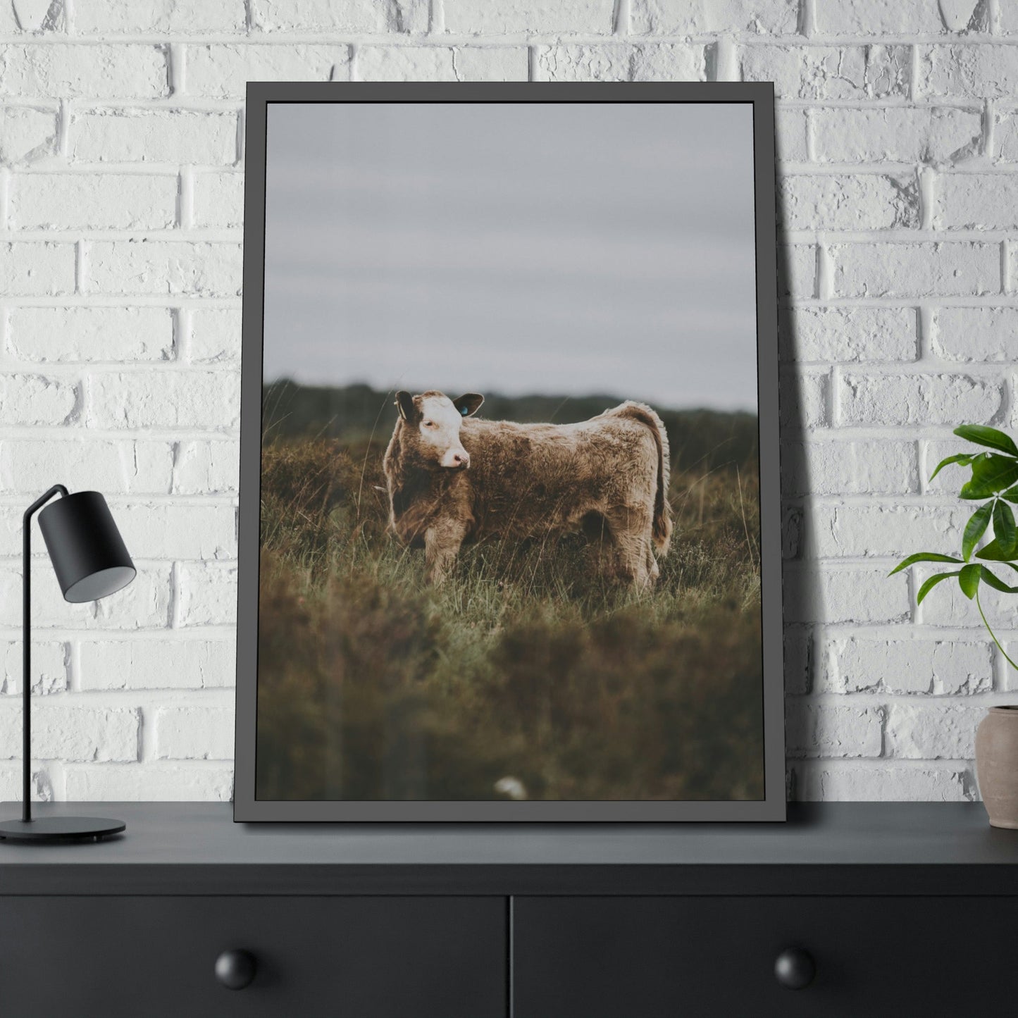 Cow Portrait: Wall Art Poster & Canvas of a Beautiful Bovine