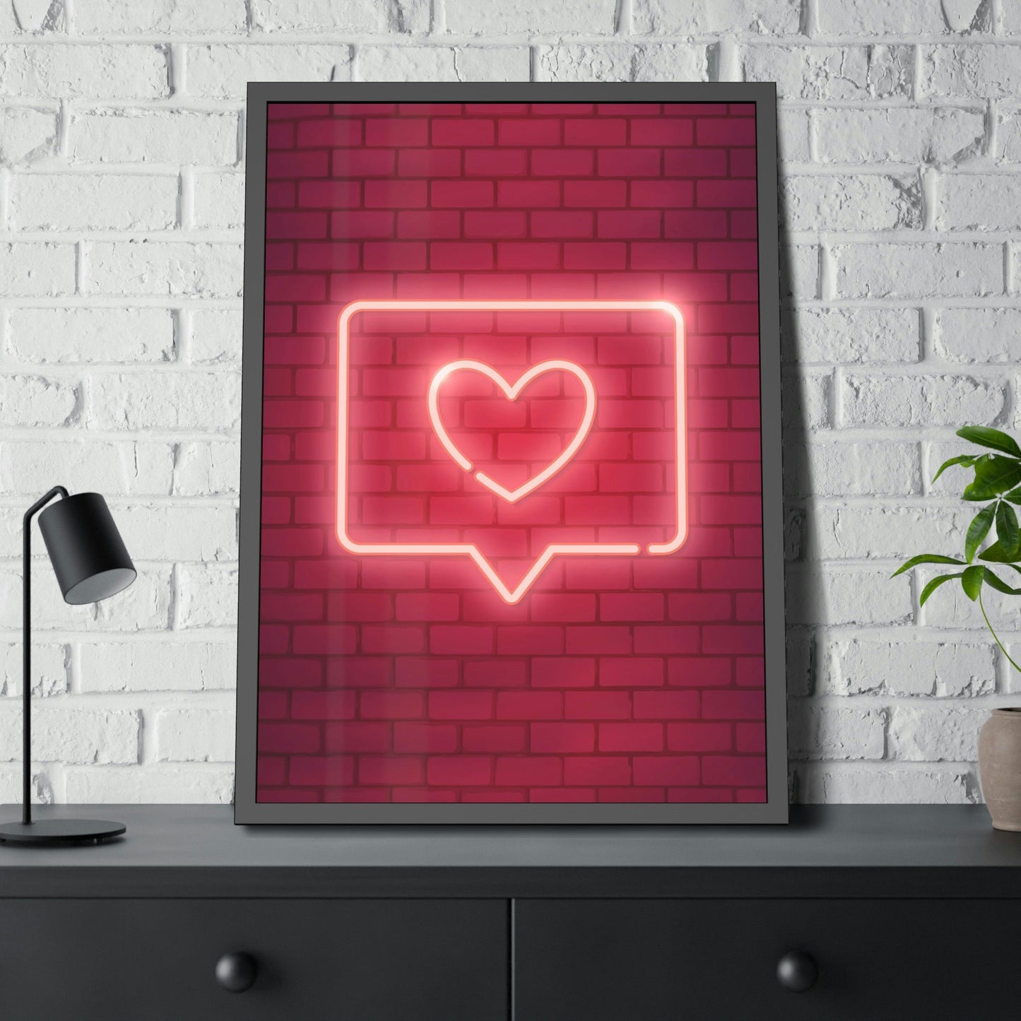 Neon Radiance Revealed: Stunning Wall Art on Natural Canvas and Framed Prints
