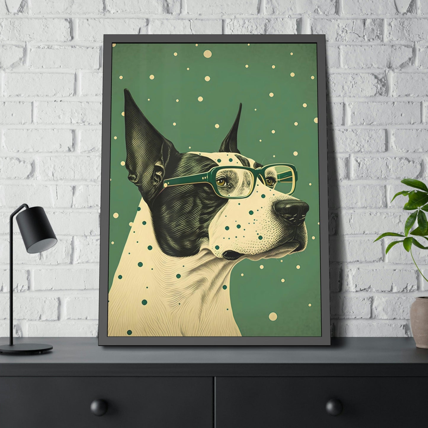 Pawsitively Adorable: Wall Art of a Cute Dog on Natural Canvas