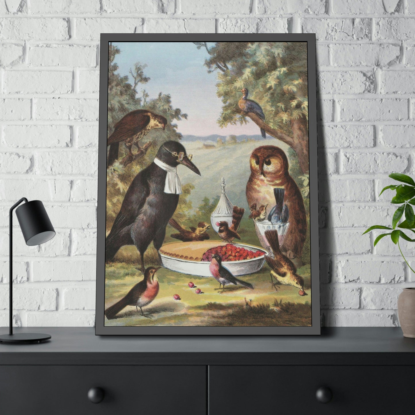 Feathered Fantasy: Anthropologie Canvas Painting with Birds