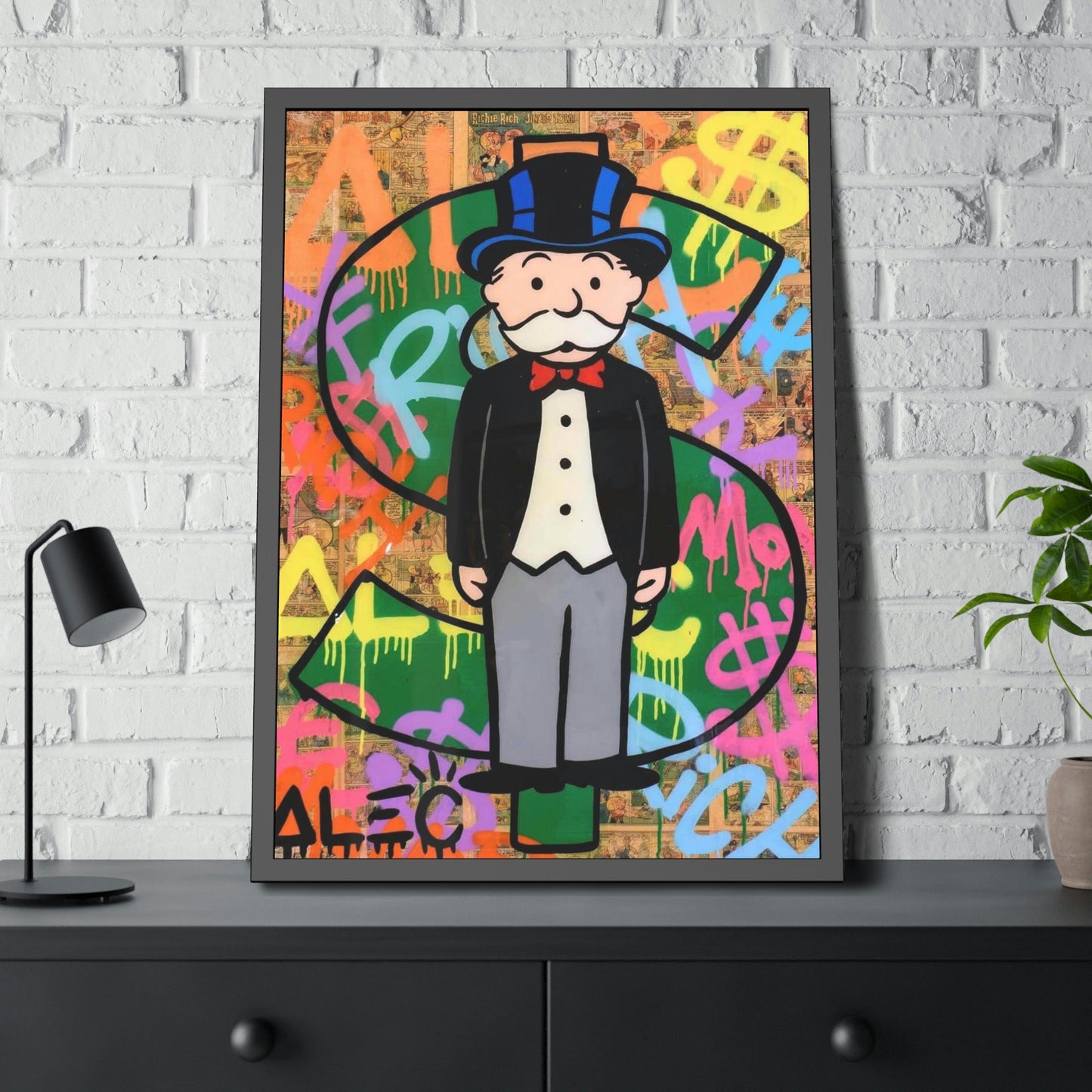 Monopoly Madness: Alec Monopoly Inspired Canvas and Poster Print for Art Enthusiasts