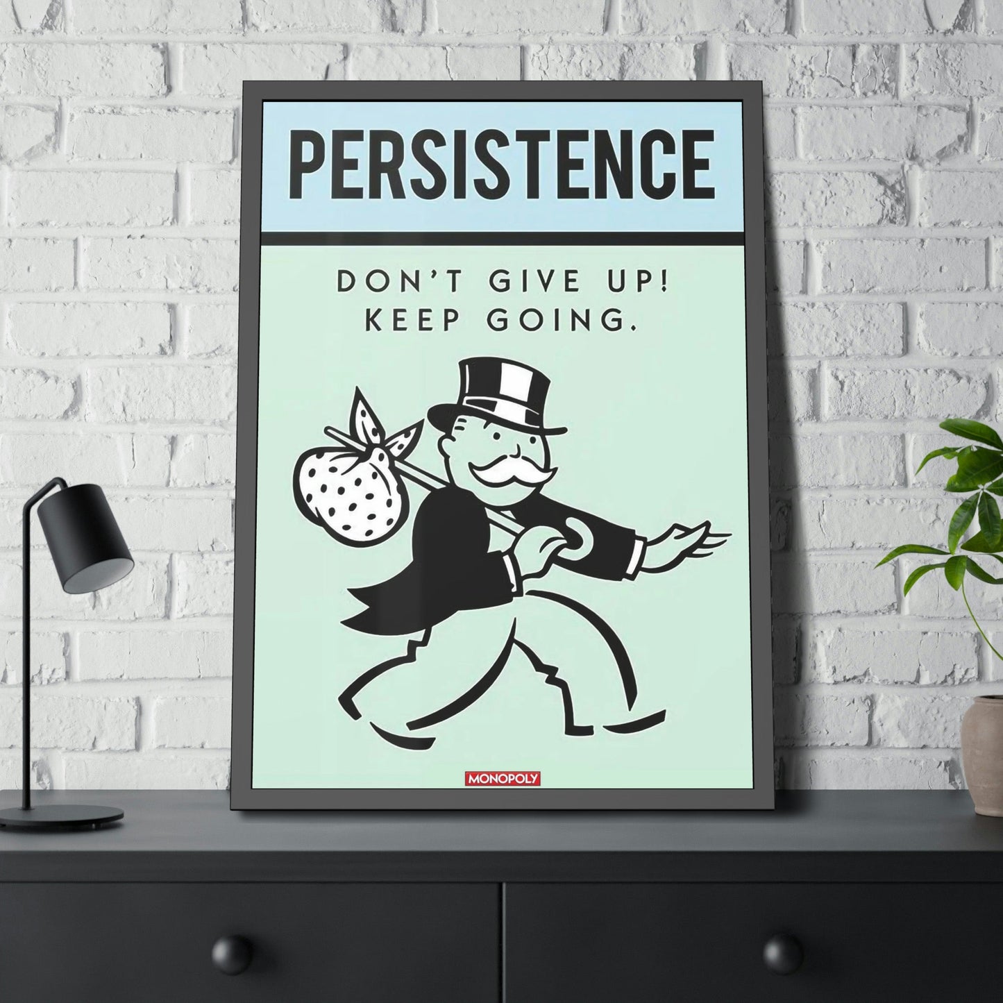 Creative Wall Decor: Alec Monopoly's Quote Art on Natural Canvas