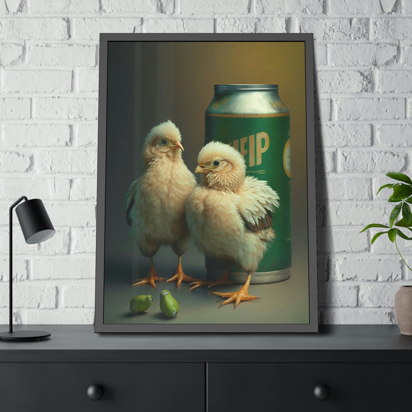 Feathered Friends: Natural Canvas with Adorable Chicken Portraits