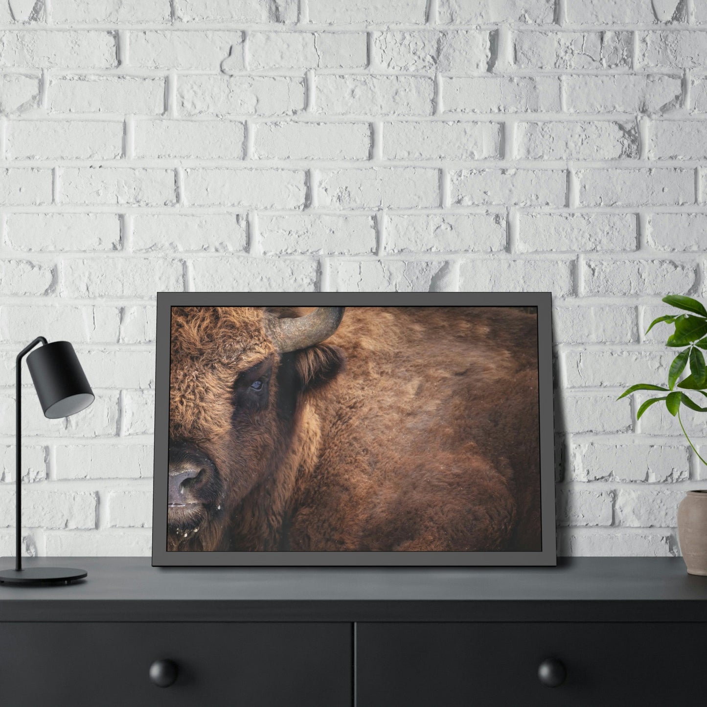 Artistic Bull Illustration: Natural Canvas and Poster Prints