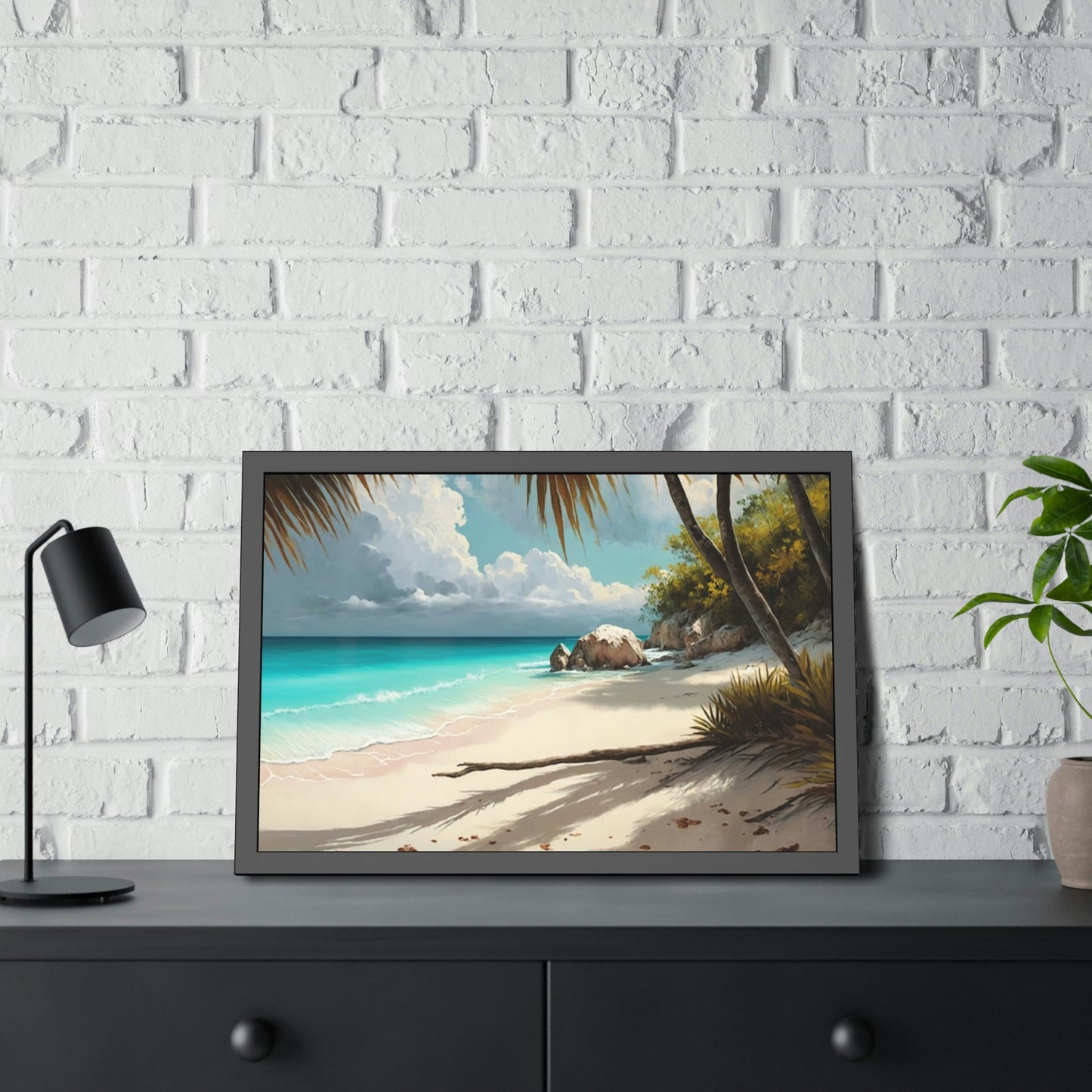 Serene Beach Vibes: Natural Canvas and Art Prints of Caribbean Beaches