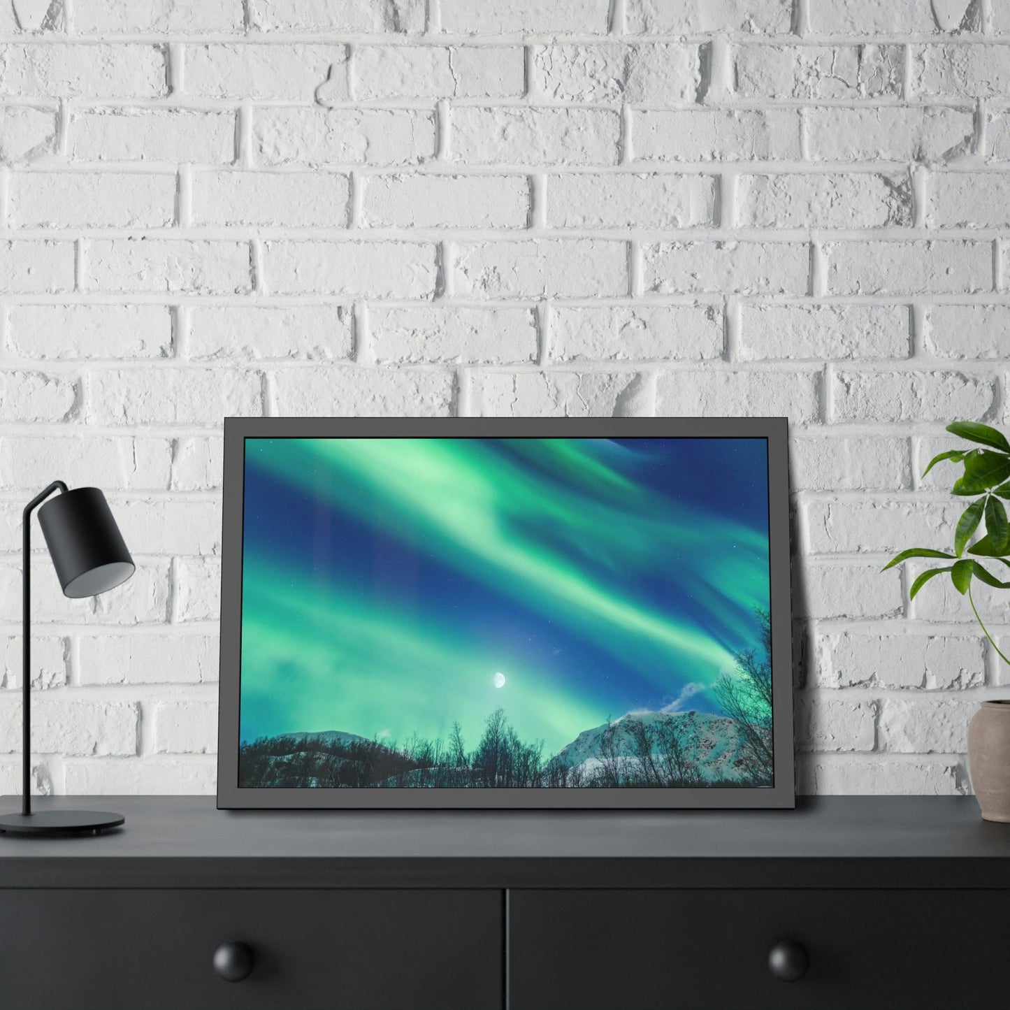 Aurora Borealis Magic: High-Quality Print on Canvas for Your Wall