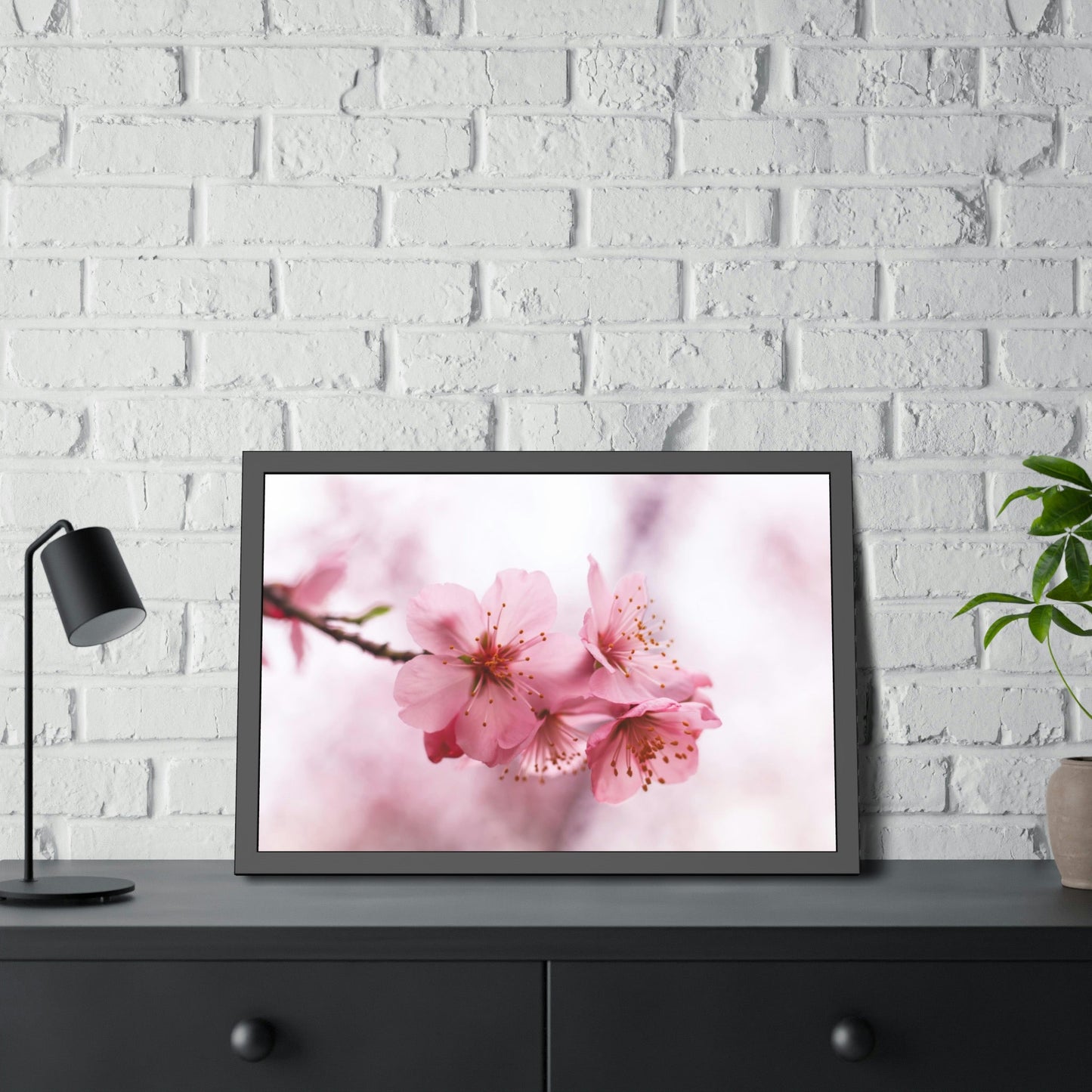 Japanese Garden: Cherry Blossoms on Natural Canvas