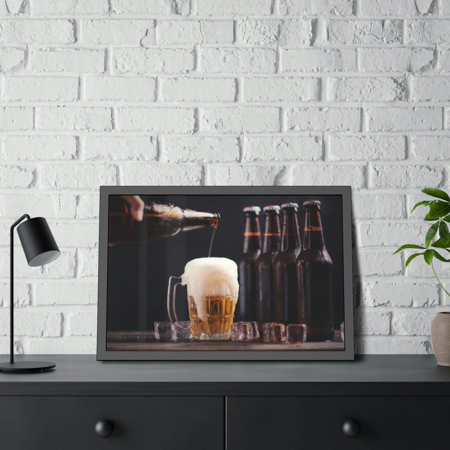 Brewmaster's Delight: Artistic Canvas Print of a Beer Flight