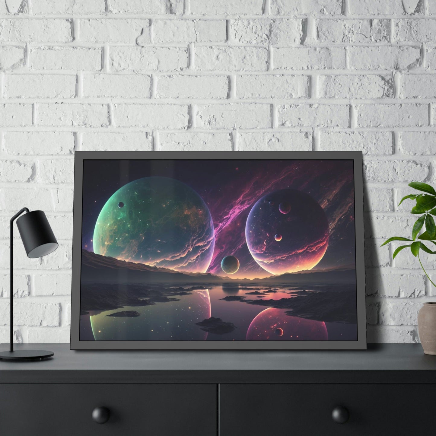 Framed Planetary Wonders: Awe-Inspiring Canvas Art