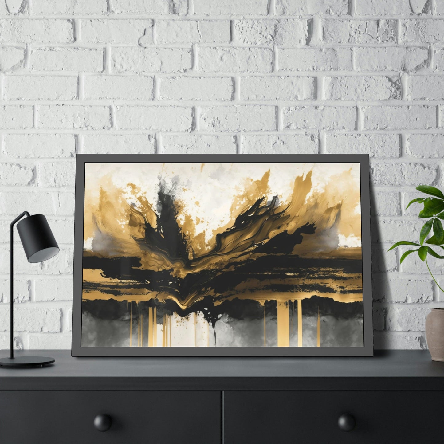 Gold Rush: Wall Art of a Bold and Shimmering Abstract Painting on Canvas