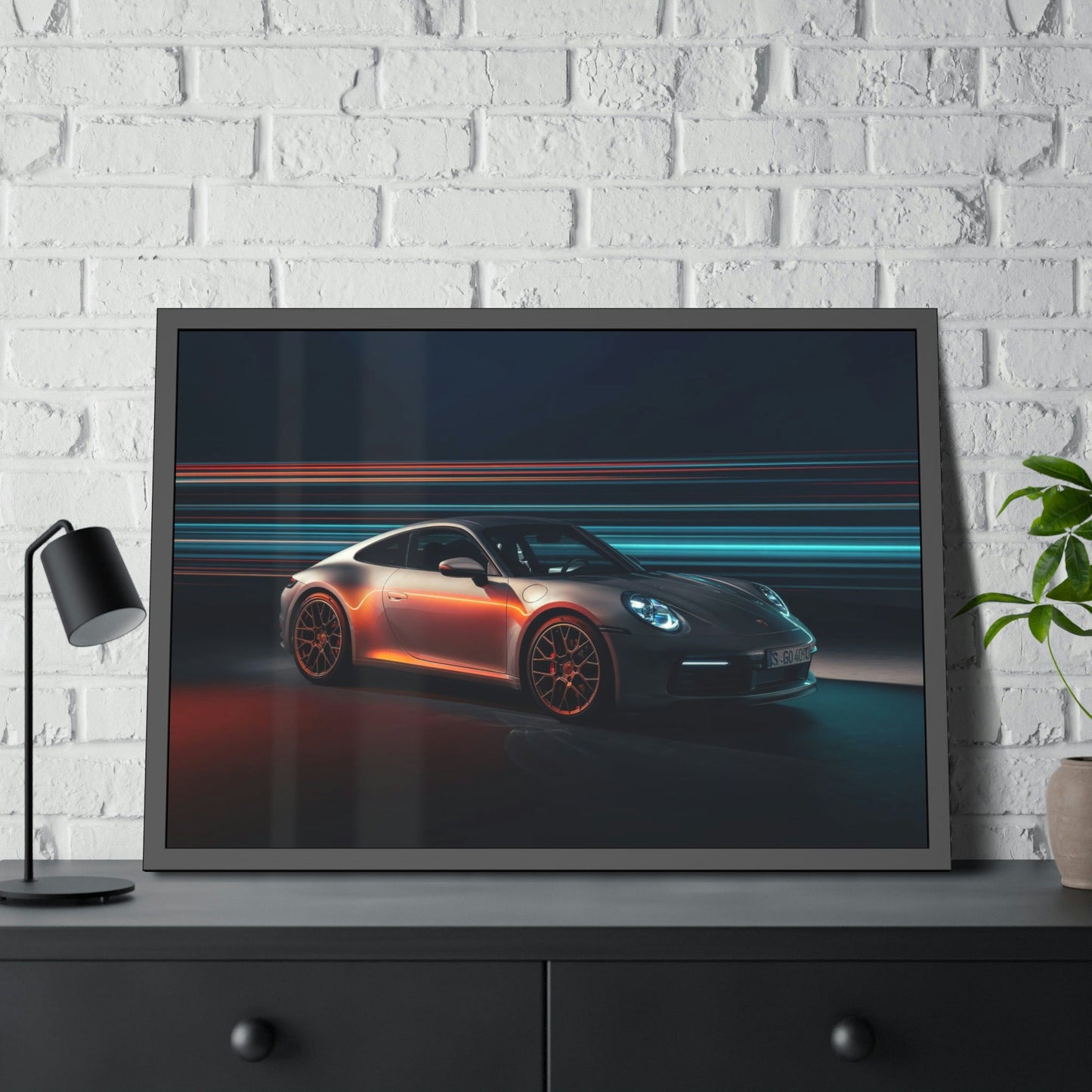 Porsche Power and Style: A Stunning Framed Poster & Canvas for Automotive Aficionados