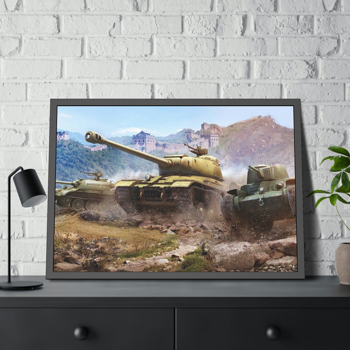 Battlefield Reflections: Evocative World of Tanks Cavnas & Poster Wall Art