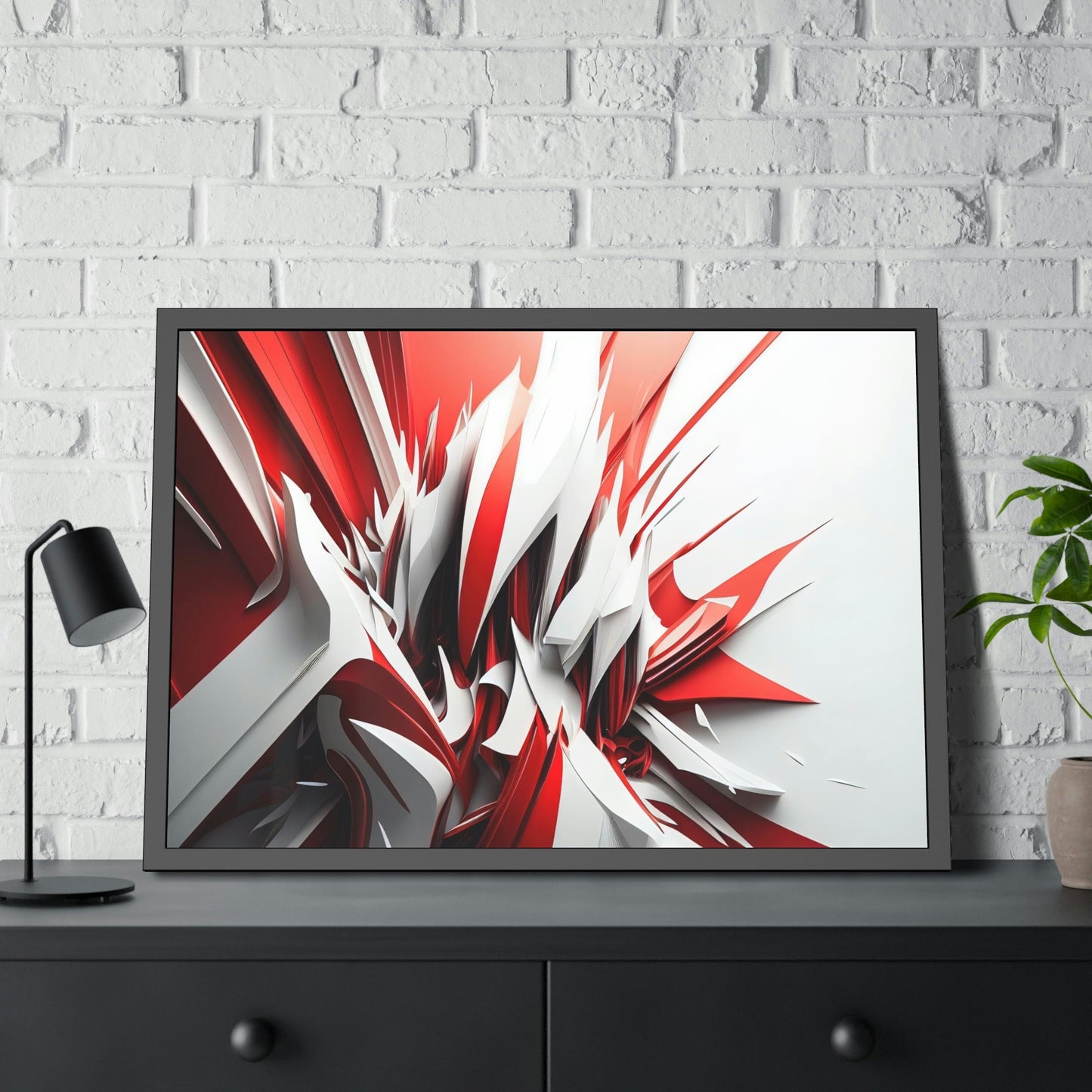 The Art of Intensity: Red Abstract Print on Canvas and Wall Art