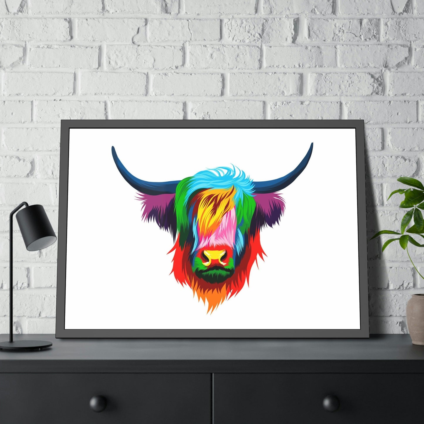 Printed Delight: Cow Art for a Stunning Wall Art Centerpiece