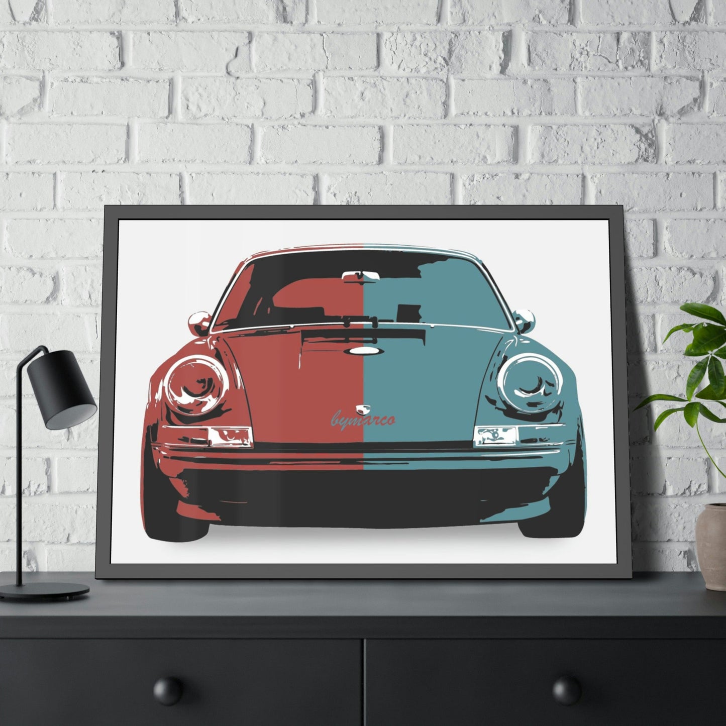 Abstract Porsche Beauty: Natural Canvas and Framed Prints