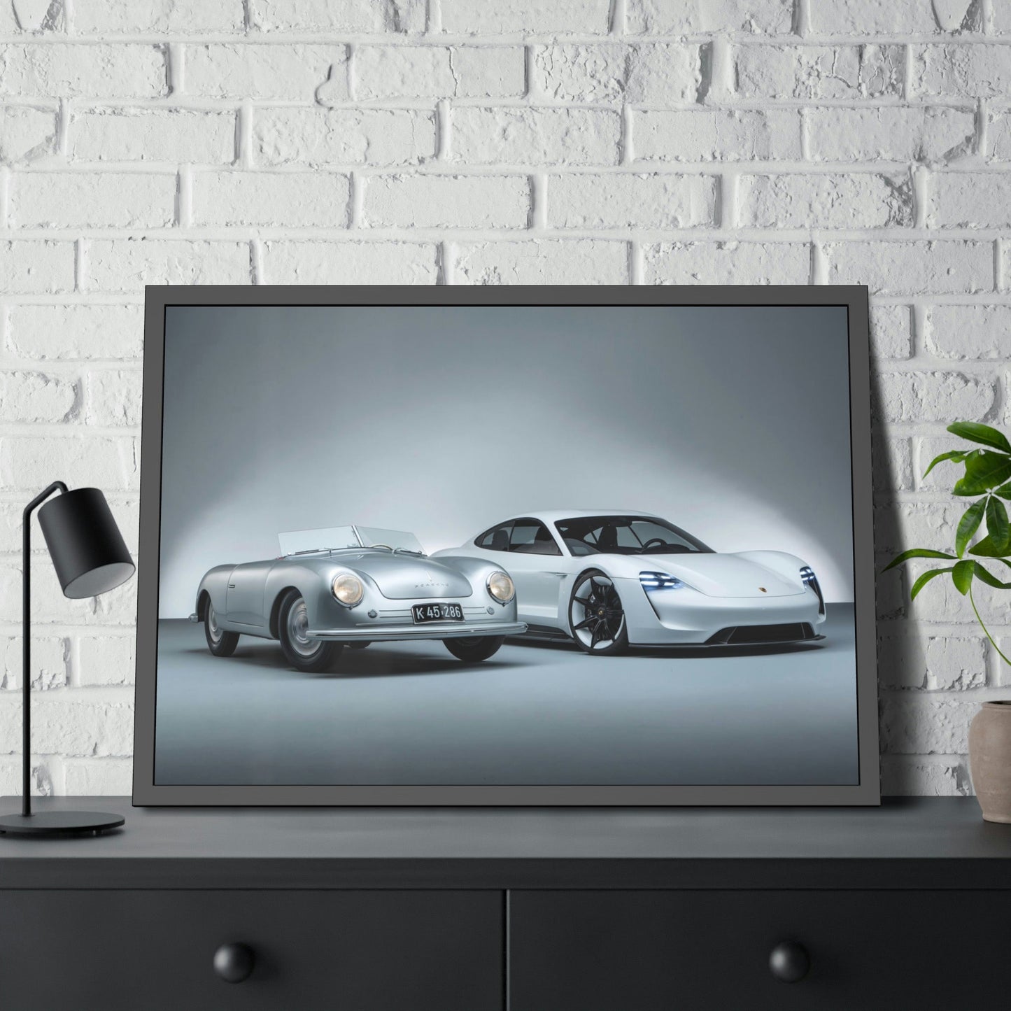 Porsche Pair: A High-Quality Print on Canvas & Poster of Two Classic Cars