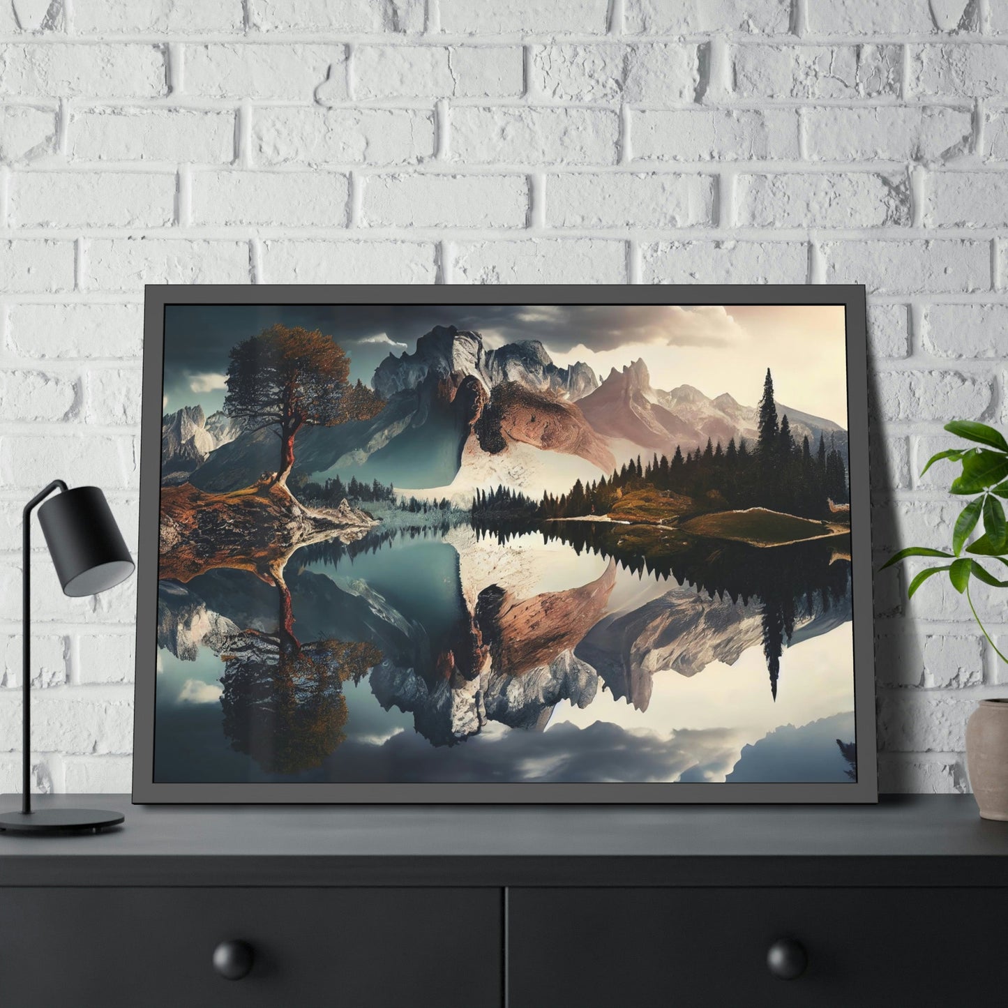 Flowing Serenity: Print on Canvas & Poster of a Gentle River Landscape