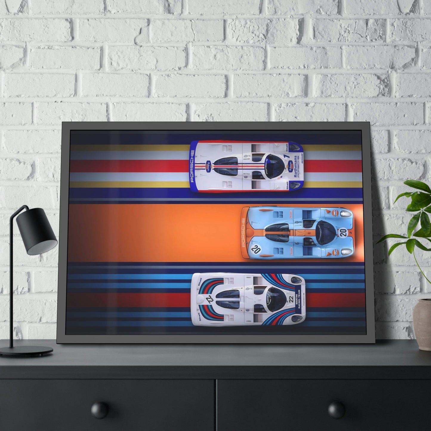Speed Demons: A Canvas & Poster Print of a Porsche on the Racetrack