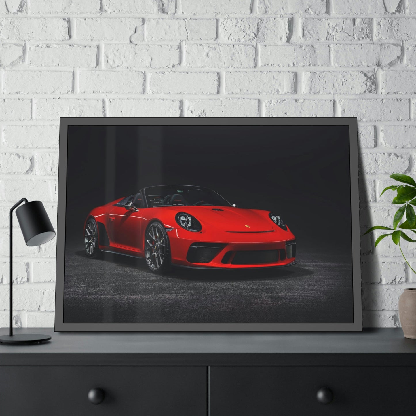 A Classic in the Making: The Timeless Appeal of a Red Porsche on Canvas & Poster