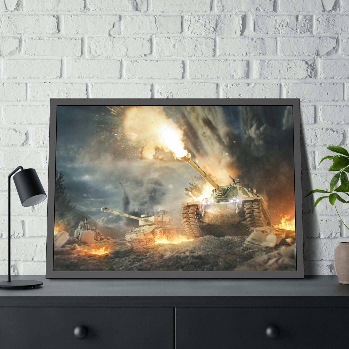 Armored Legends in Motion: Striking World of Tanks Сanvas Wall Art