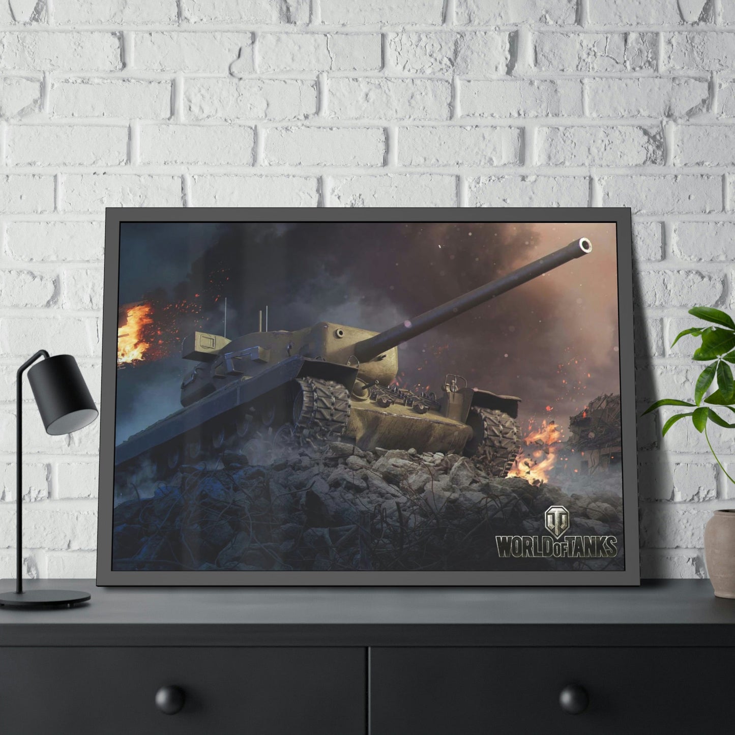 Armored Warriors in Motion: Striking World of Tanks Canvas Wall Art