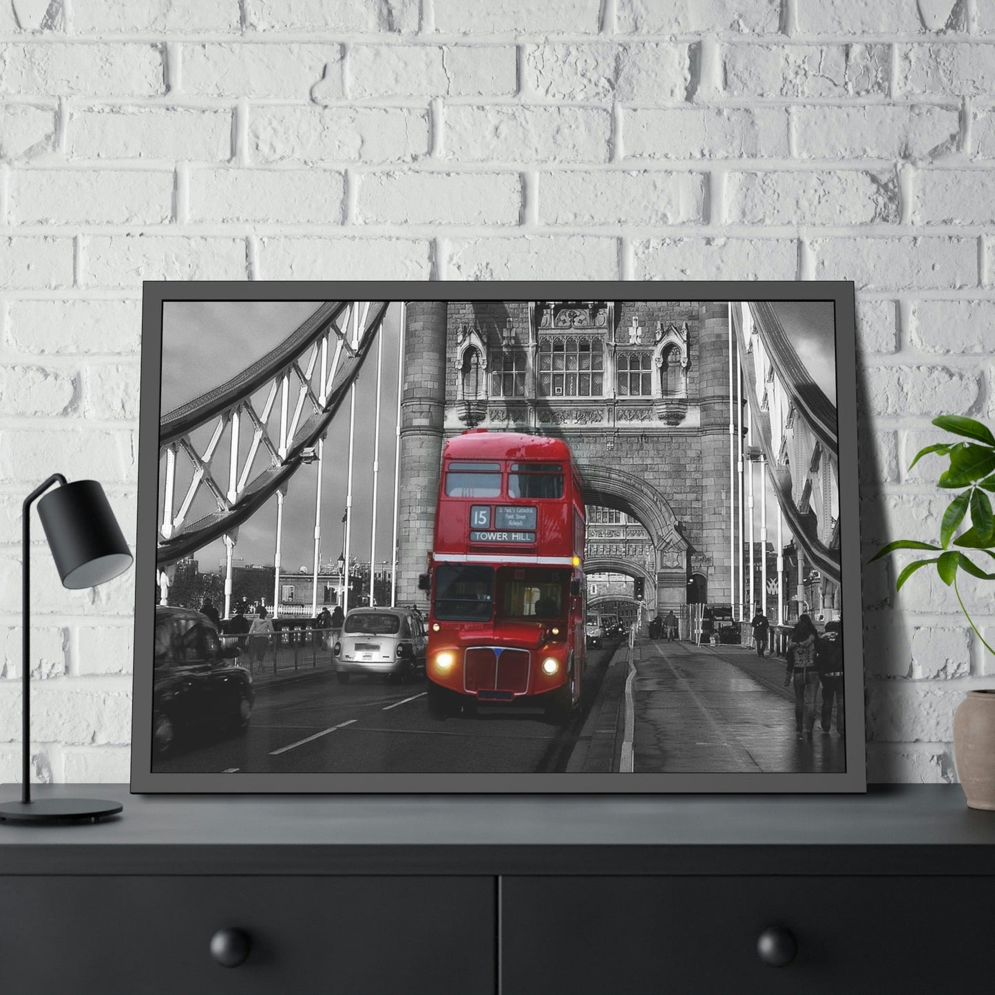 City Rhythms: High-Quality Print on Canvas & Poster portraying a Vibrant Bus