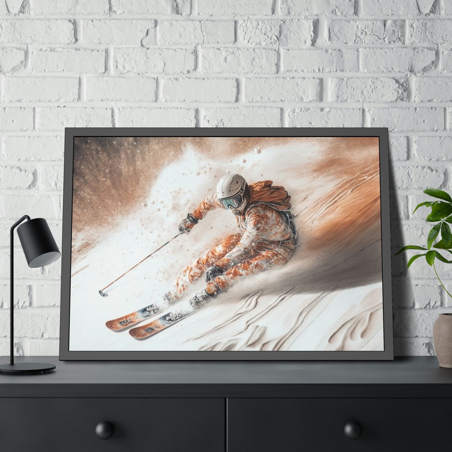 The Thrill of the Slopes: A Skiing Adventure on Canvas