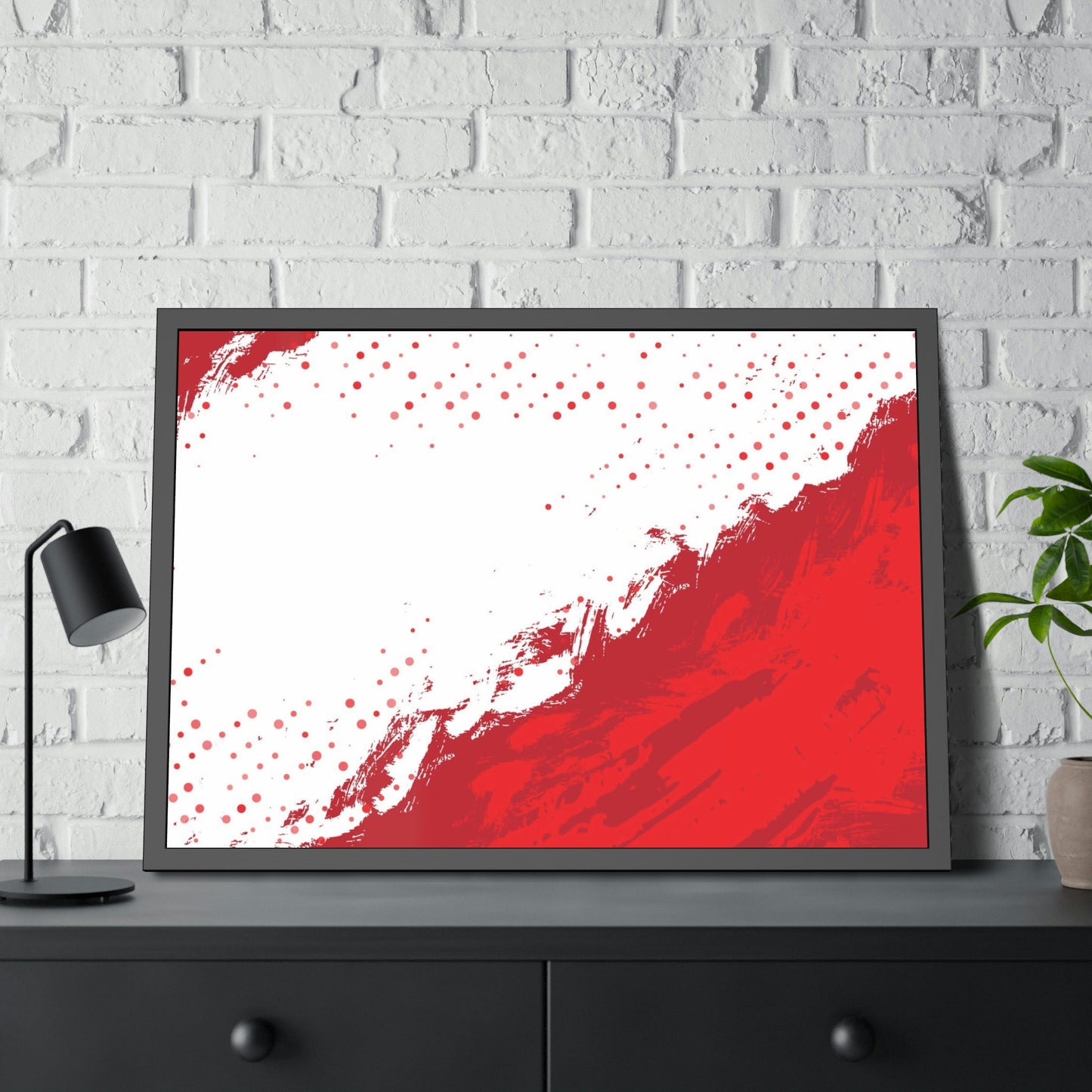 The Power of Color: Red Abstract Prints and Wall Art on Natural Canvas & Poster